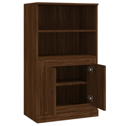 Highboard Braun Eichen-Optik 60x35,5x103,5 cm Holzwerkstoff