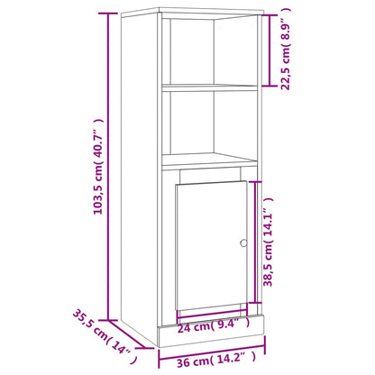 Alacena gris Sonoma 36x35,5x103,5 cm material madera