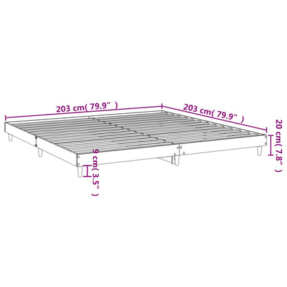 Bettgestell Weiß 200x200 cm Holzwerkstoff