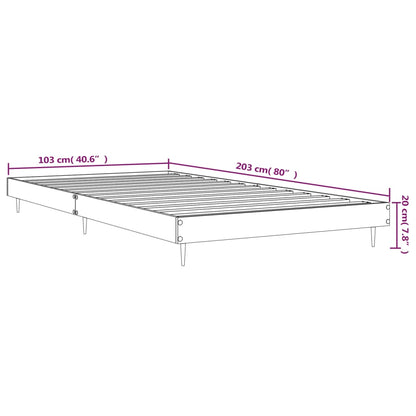 Bettgestell Betongrau 100x200 cm Holzwerkstoff