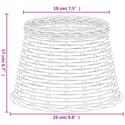 Lampenschirm Braun Ø25x17 cm Korbweide