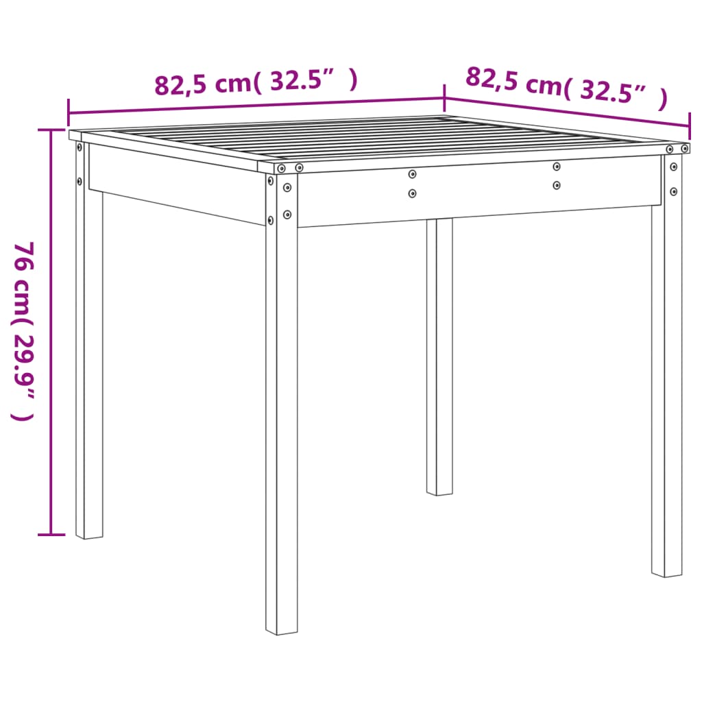 3-tlg. Garten-Bistro-Set Honigbraun Massivholz Kiefer