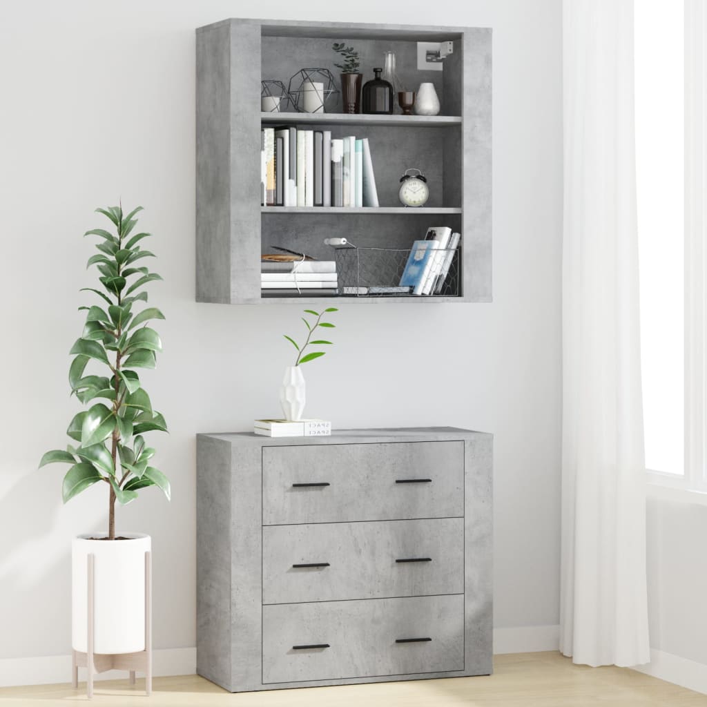 Highboard Betongrau Holzwerkstoff