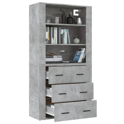 Highboard Betongrau Holzwerkstoff