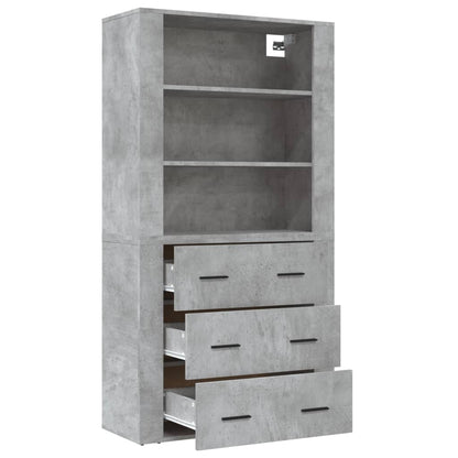 Highboard Betongrau Holzwerkstoff