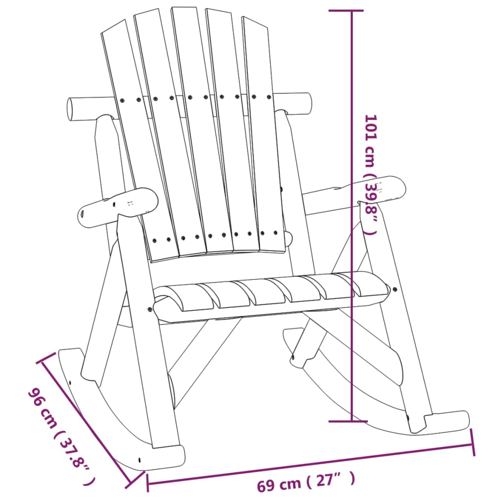 4-tlg. Garten-Lounge-Set Massivholz Fichte