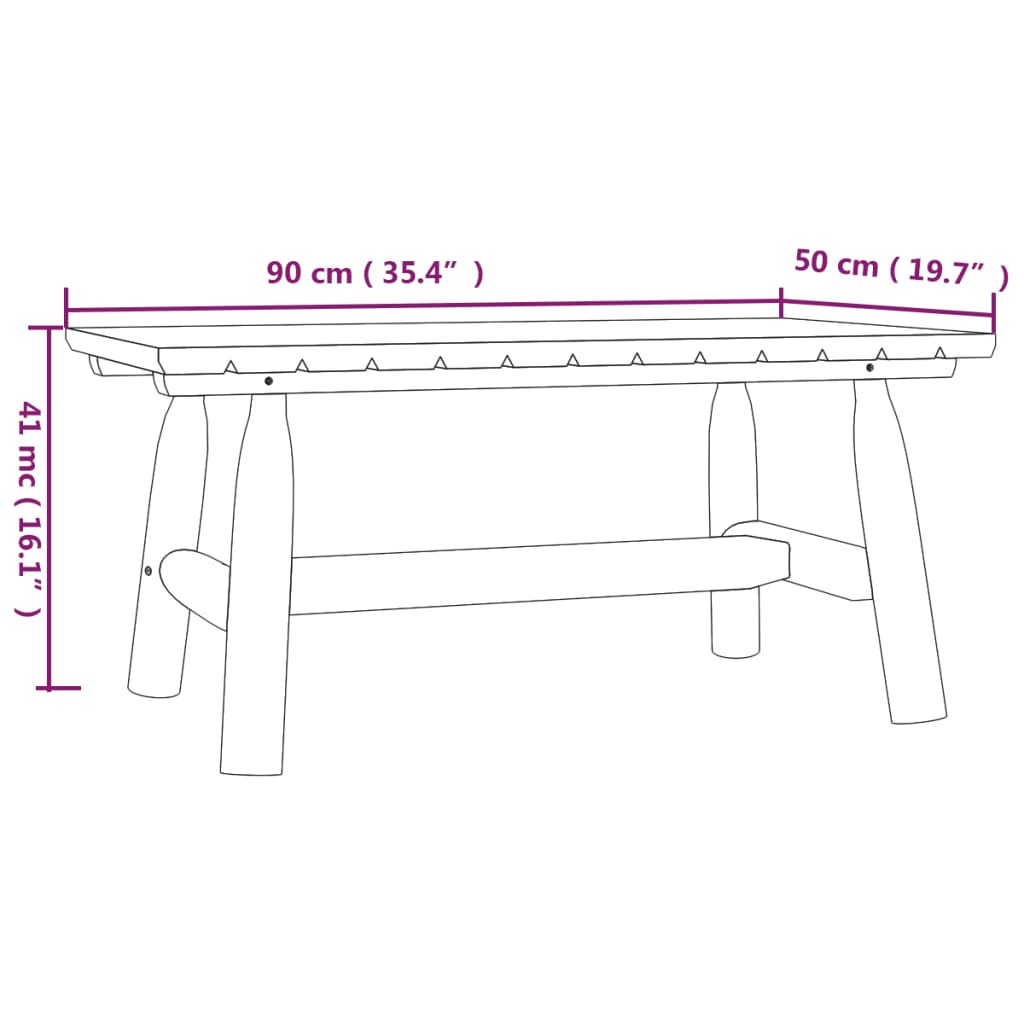 3-tlg. Garten-Lounge-Set Massivholz Fichte