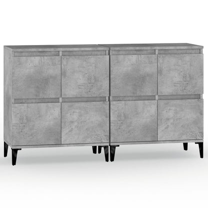 Buffets 2 pcs. Béton gris 60x35x70 cm matériau bois