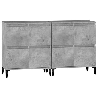 Buffets 2 pcs. Béton gris 60x35x70 cm matériau bois