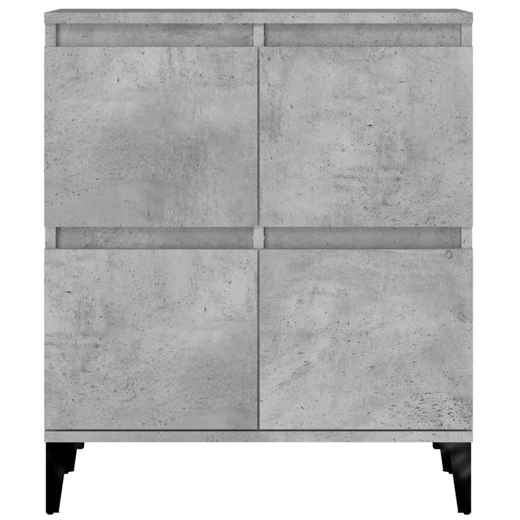 Buffets 2 pcs. Béton gris 60x35x70 cm matériau bois