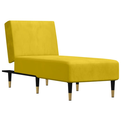 Chaiselongue Gelb Samt