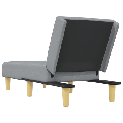 Chaiselongue Hellgrau Stoff