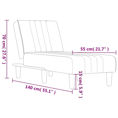 Chaiselongue Dunkelgrau Stoff