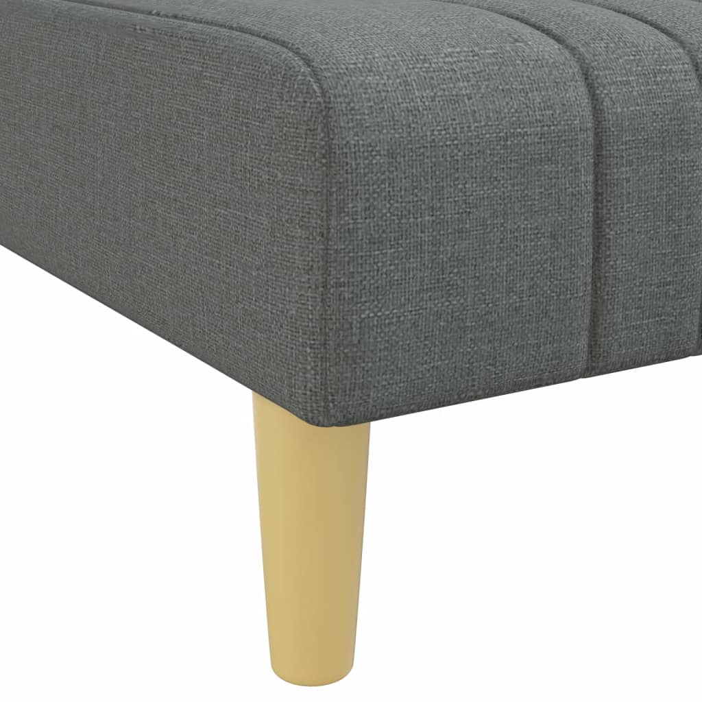 Chaiselongue Dunkelgrau Stoff