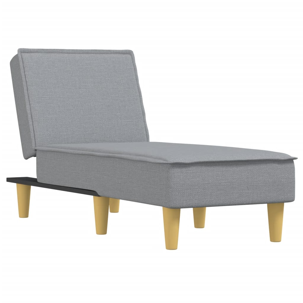 Chaiselongue Hellgrau Stoff