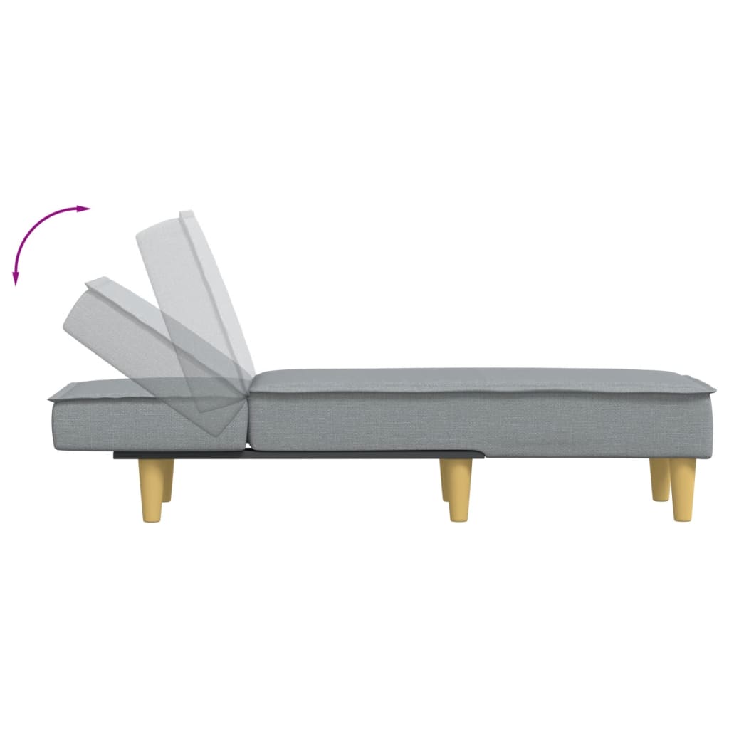 Chaiselongue Hellgrau Stoff