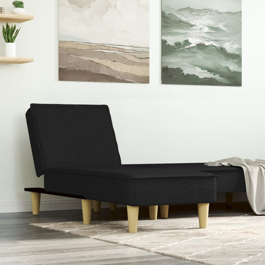 Chaise longue tela negra