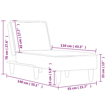 Chaiselongue Dunkelgrün Samt