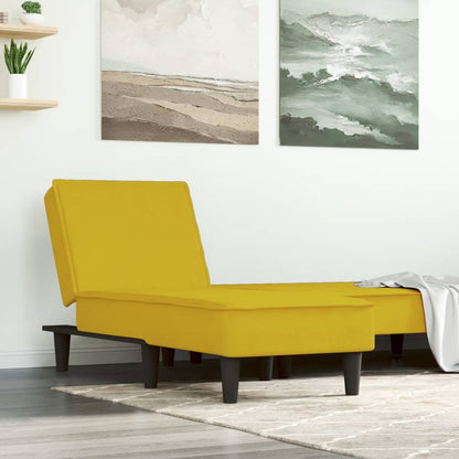 Chaiselongue Gelb Samt