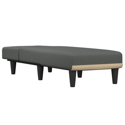 Chaiselongue Dunkelgrau Stoff