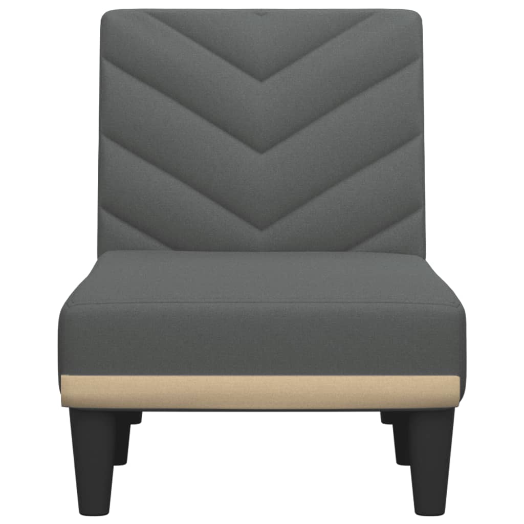 Chaiselongue Dunkelgrau Stoff