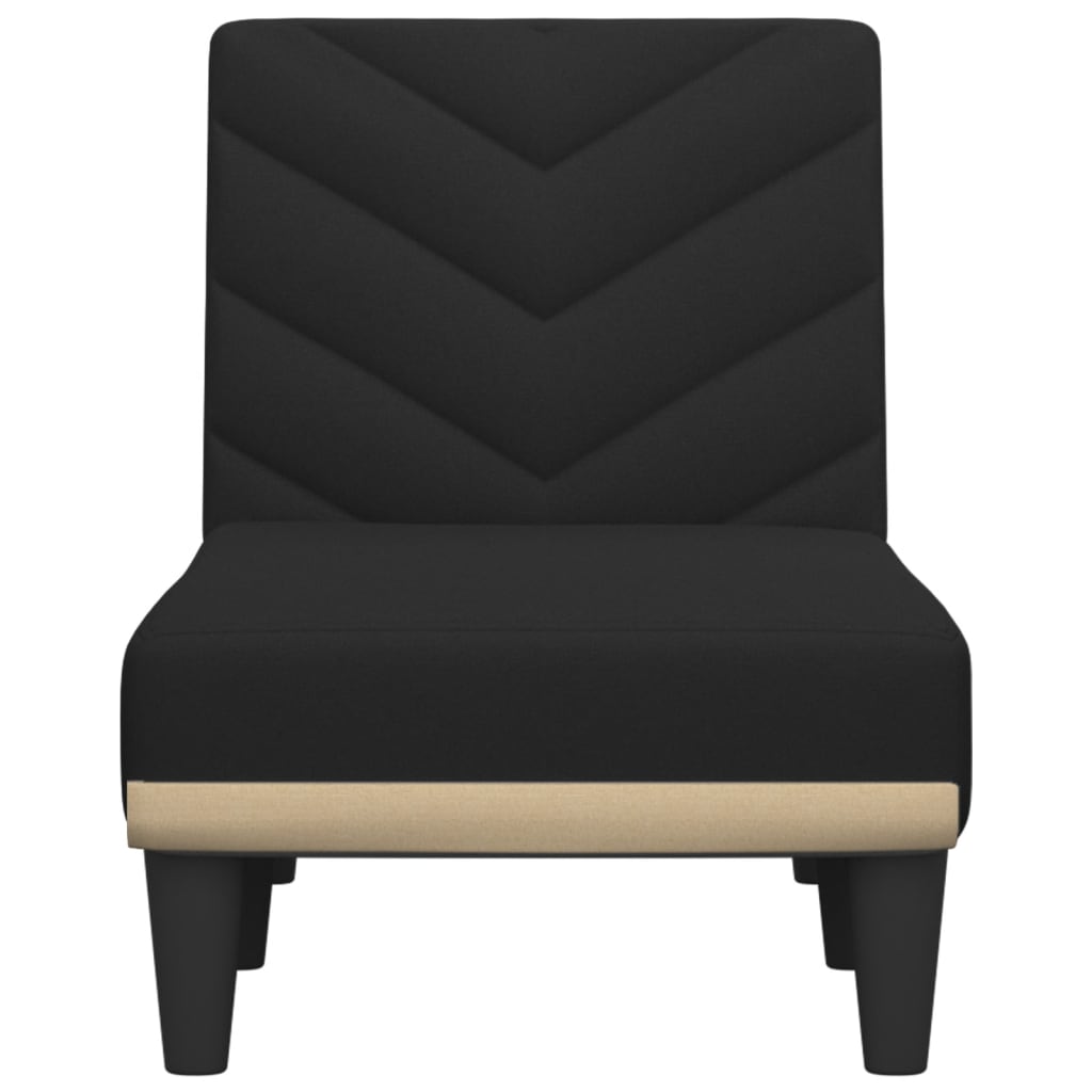 Chaiselongue Schwarz Stoff