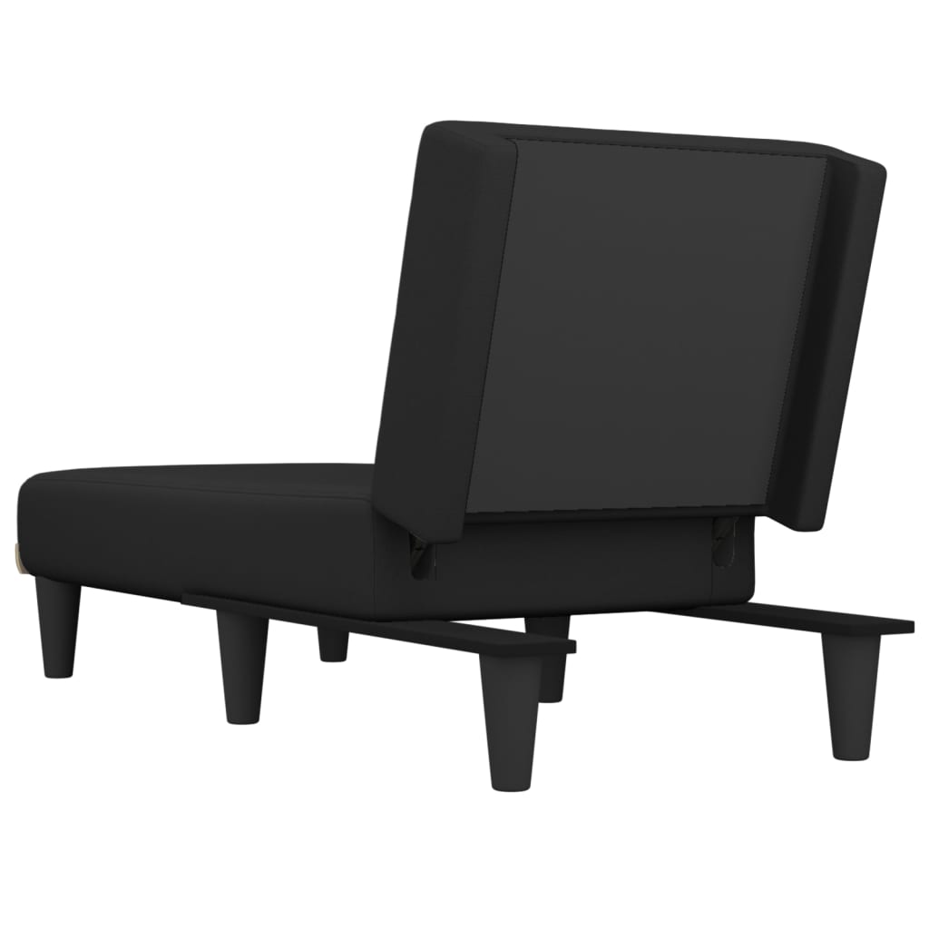 Chaiselongue Schwarz Stoff