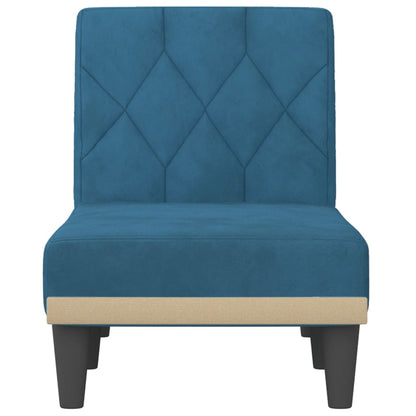 Chaiselongue Blau Samt