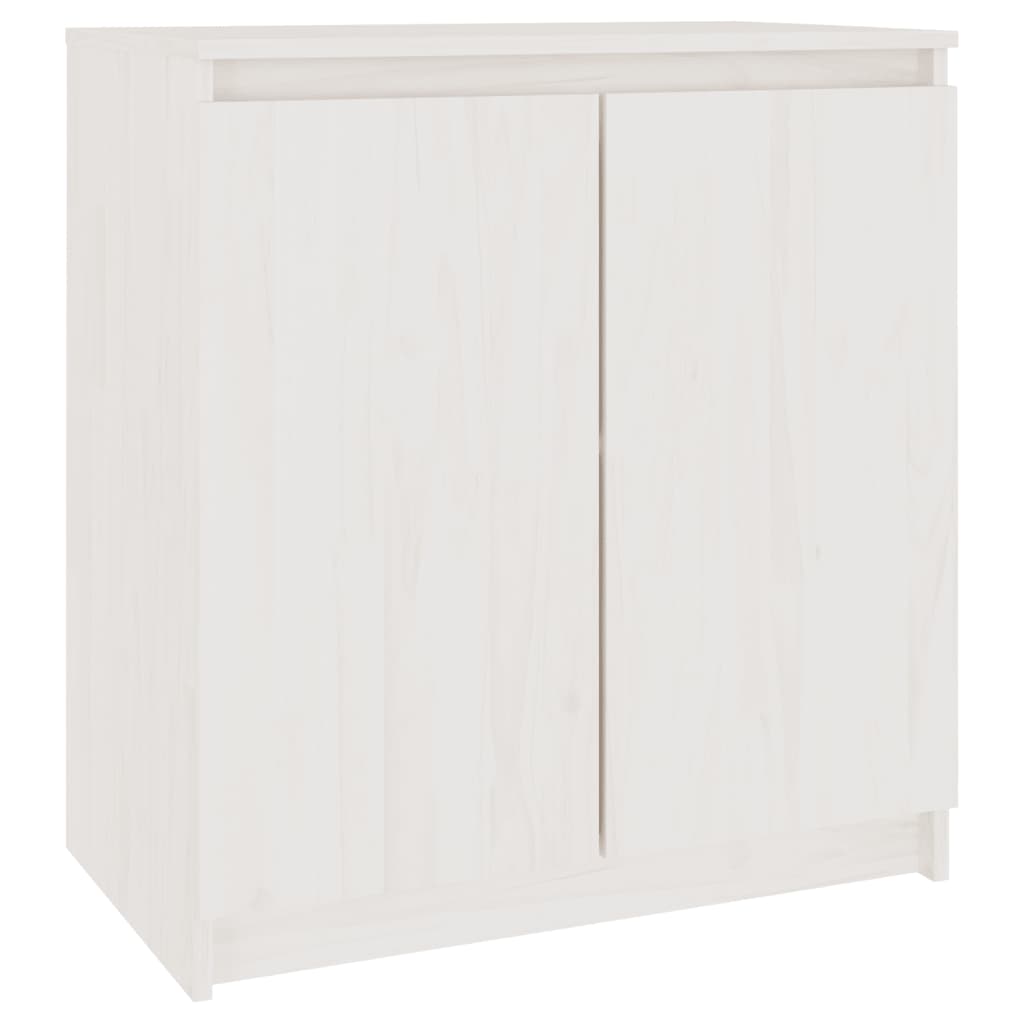 Mueble auxiliar blanco 60x36x65 cm madera maciza de pino