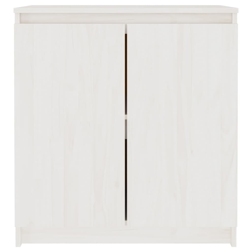 Mueble auxiliar blanco 60x36x65 cm madera maciza de pino