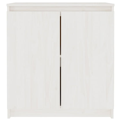 Mueble auxiliar blanco 60x36x65 cm madera maciza de pino