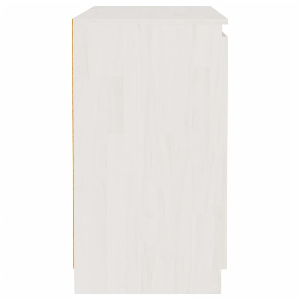 Mueble auxiliar blanco 60x36x65 cm madera maciza de pino