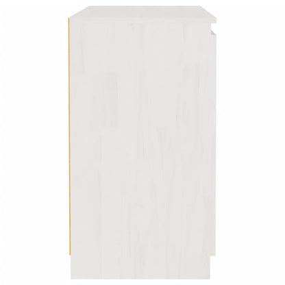 Mueble auxiliar blanco 60x36x65 cm madera maciza de pino