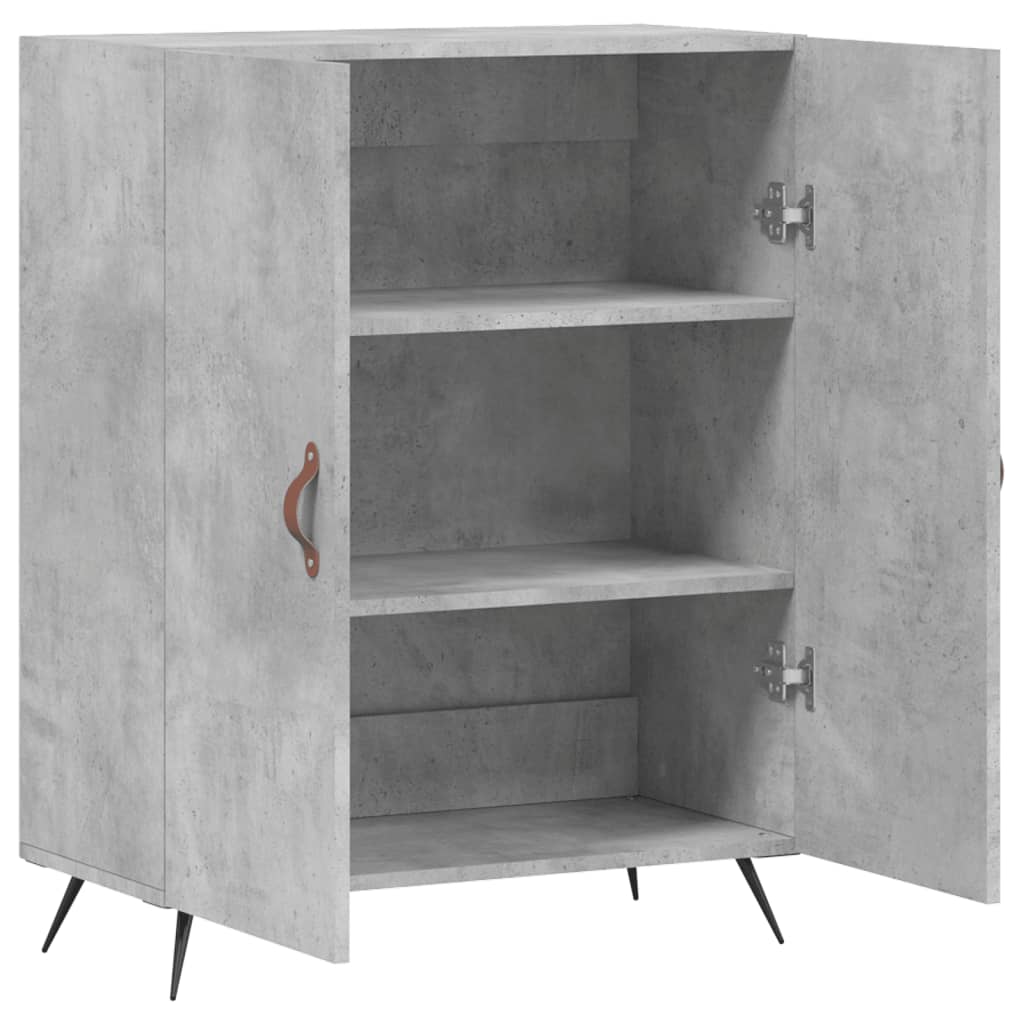 Buffet gris béton 69,5x34x90 cm en bois