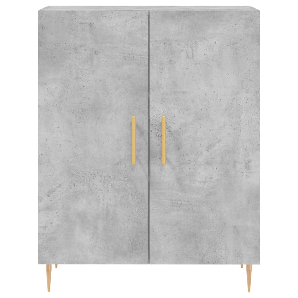 Aparador hormigón gris 69,5x34x90 cm de madera