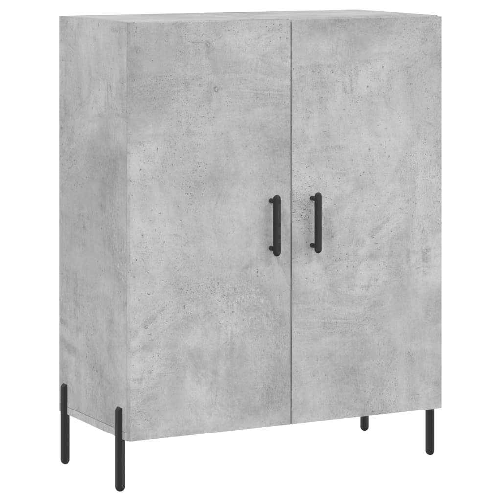 Buffet gris béton 69,5x34x90 cm en bois