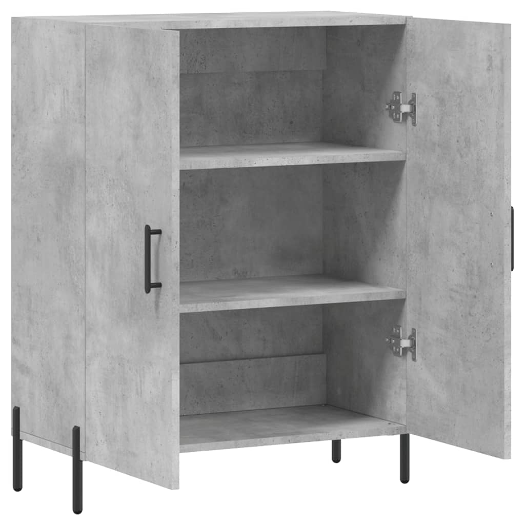 Buffet gris béton 69,5x34x90 cm en bois