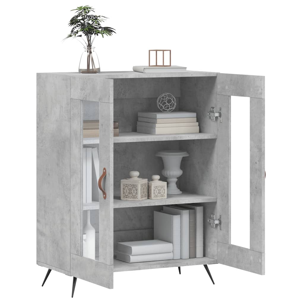 Buffet gris béton 69,5x34x90 cm en bois