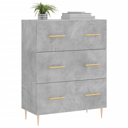 Buffet gris béton 69,5x34x90 cm en bois