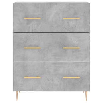 Buffet gris béton 69,5x34x90 cm en bois