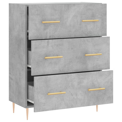 Buffet gris béton 69,5x34x90 cm en bois