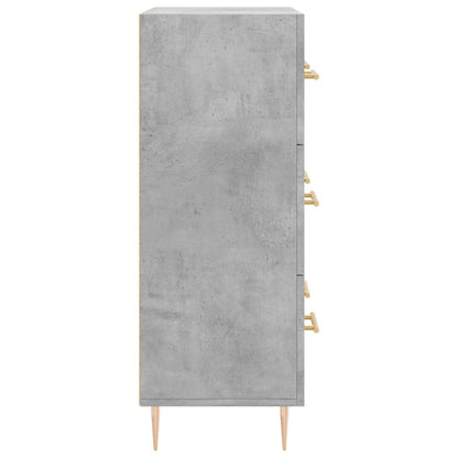 Buffet gris béton 69,5x34x90 cm en bois