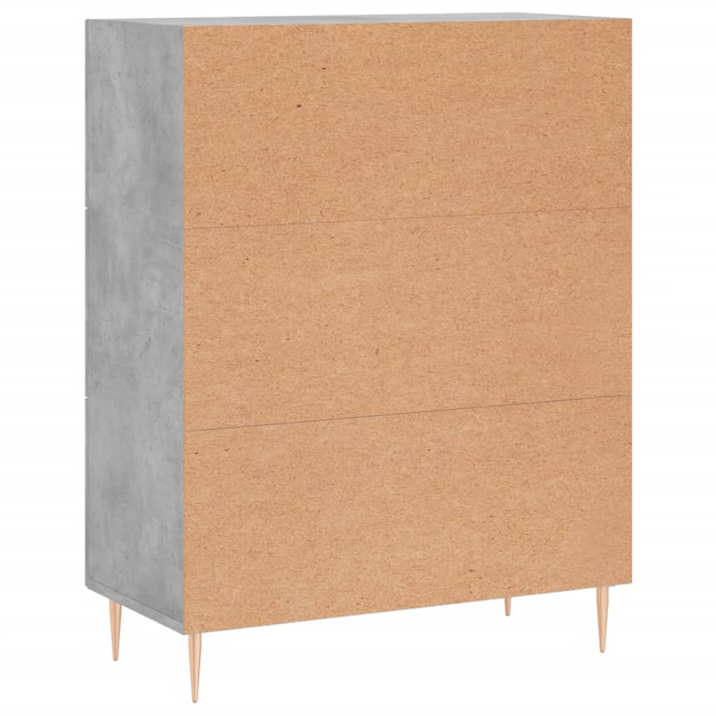 Buffet gris béton 69,5x34x90 cm en bois