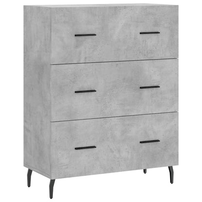 Buffet gris béton 69,5x34x90 cm en bois