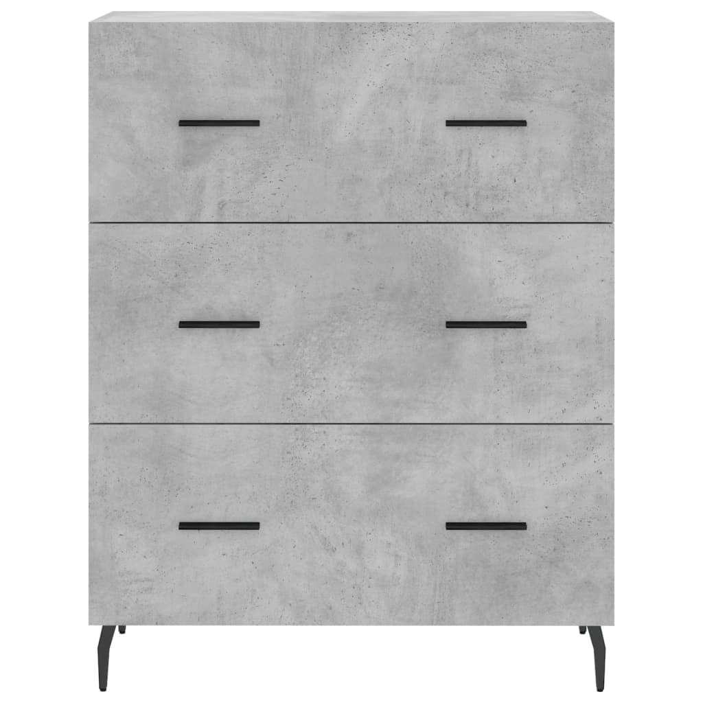 Buffet gris béton 69,5x34x90 cm en bois