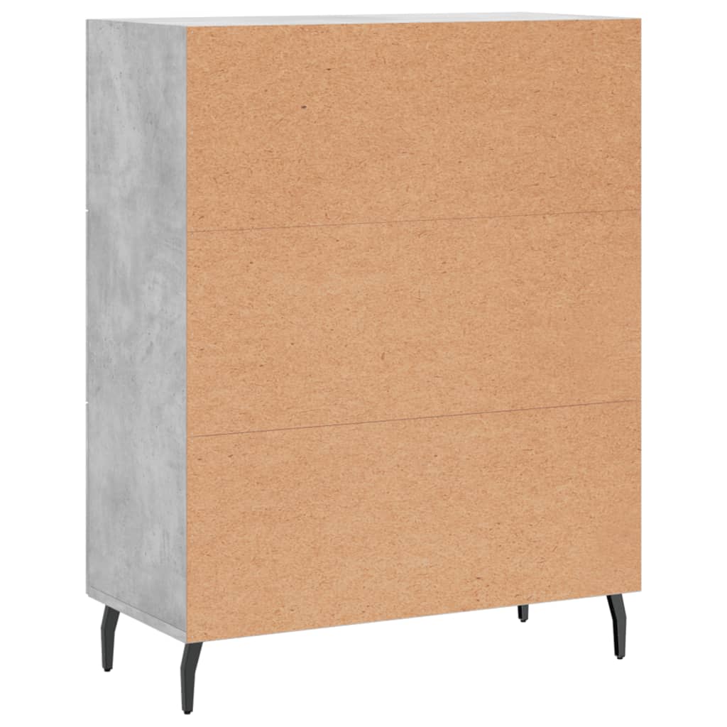 Buffet gris béton 69,5x34x90 cm en bois