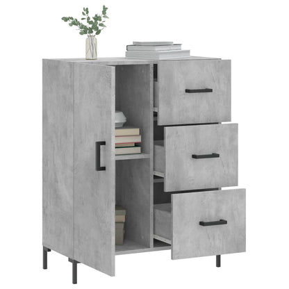 Buffet gris béton 69,5x34x90 cm en bois