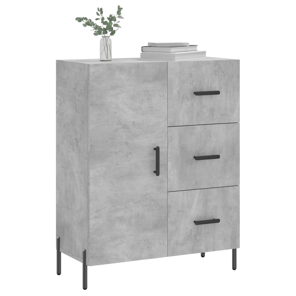 Buffet gris béton 69,5x34x90 cm en bois