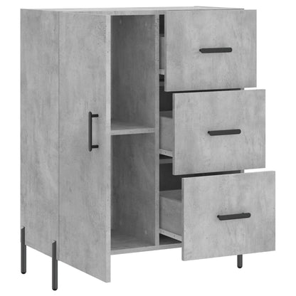 Buffet gris béton 69,5x34x90 cm en bois