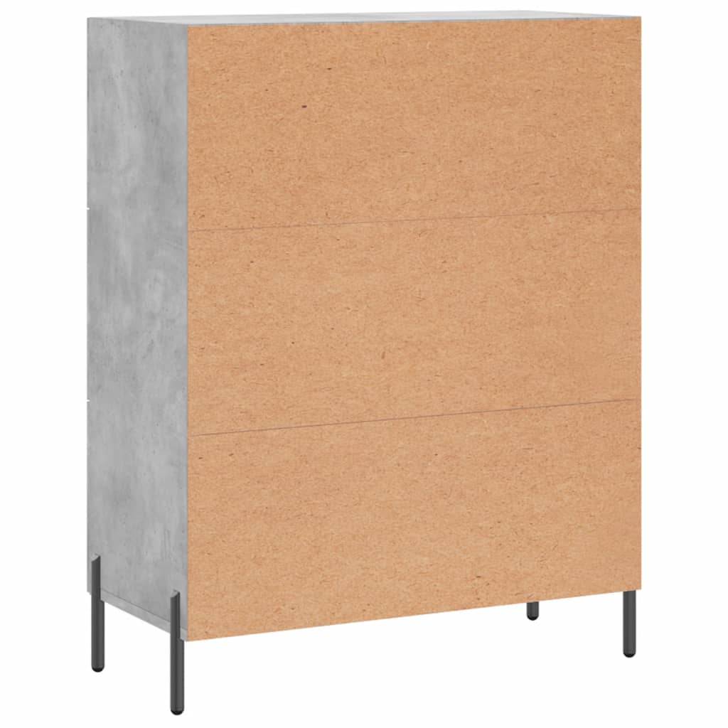 Buffet gris béton 69,5x34x90 cm en bois